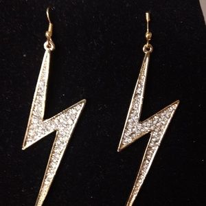 Dangle Lightning Bolt Earrings